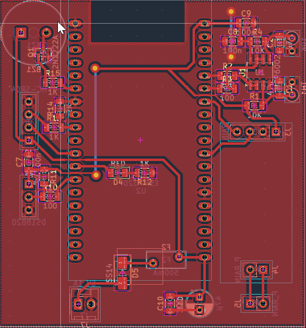 Routage PCB du module de surveillance ECS