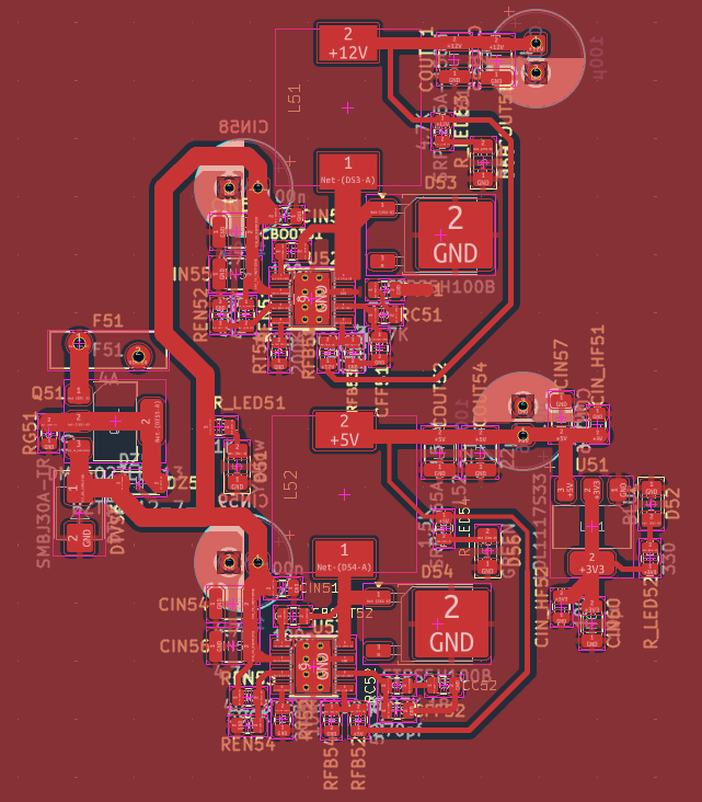 Implantation et routage PCB de la DomoCode Power 60 V1